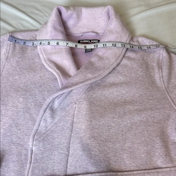 Kirkland Signature Robe Lilac Purple Fleece Lined Housecoat Pajamas Women's Sz M - Picture 10 of 14